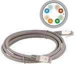 Patchcord F/UTP kat.5e PVC 2,0m šedý